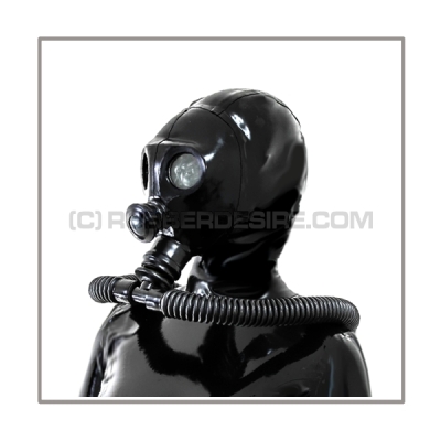 Deluxe NEORGA gasmask-zipperhood-system PROTECT-N with ringtube-set and rebreathing-bag